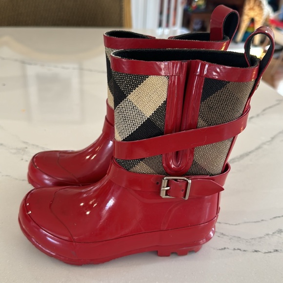 Burberry Check Rain Boots - Picture 3 of 6